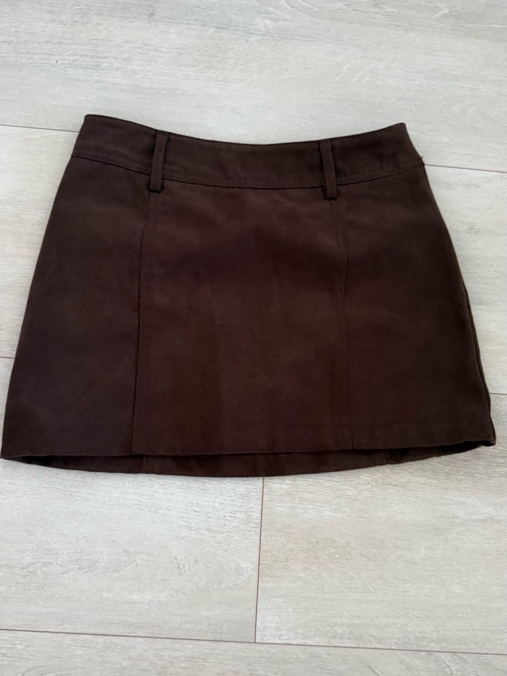H&M Dark Brown Suede Mini Skirt